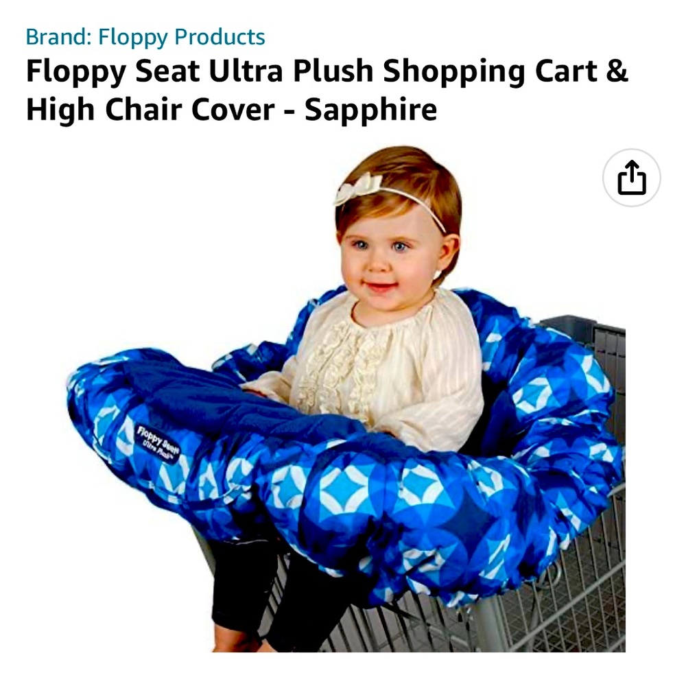 Floppy Seat Ultra Plush high chair/cart cover Sapphire color